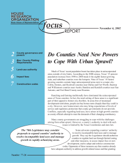 Do Counties Need New Powers to Cope With Urban Sprawl?