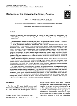 Bedforms of the Keewatin Ice Sheet, Canada