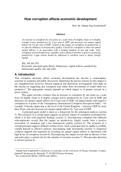 How corruption affects economic development