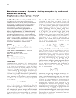 Direct measurement of protein binding energetics by