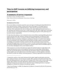 Lobbying register CSO Survey Report