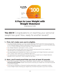 It Pays to Lose Weight with