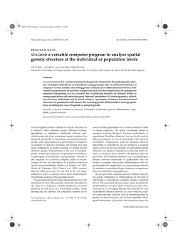 spagedi: a versatile computer program to analyse spatial