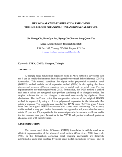 Hexagonal CMFD Formulation Employing Triangle