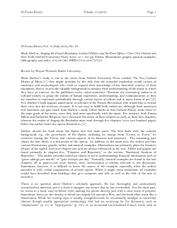 Staging the French Revolution: Review - H