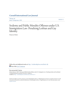 Sodomy and Public Morality Offenses under U.S. Immigration Law