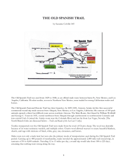the old spanish trail - San Luis Valley Museum Association