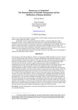 Democracy or Seduction - The Rockefeller Archive Center