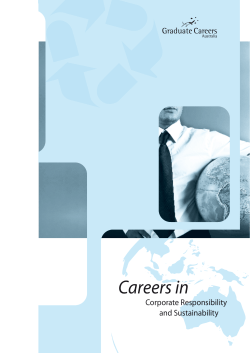 Careers in Corporate Responsibility and Sustainability