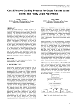 Cost Effective Grading Process for Grape Raisins based on HSI and