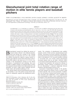 Glenohumeral joint total rotation range of motion in elite