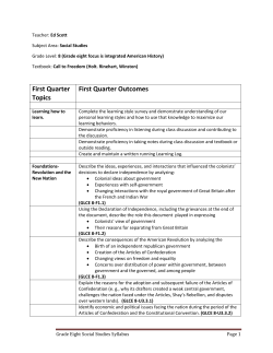 Social Studies - St. Thomas the Apostle Catholic School