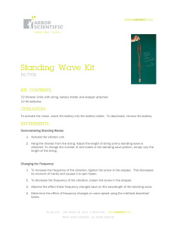Standing Wave Kit - Arbor Scientific