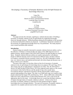 Developing a Taxonomy of Semantic Relations in the Oil Spill