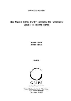 How Much is TEPCO Worth?&ndash;Estimating the Fundamental Value of
