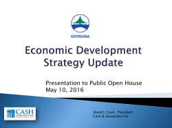 Presentation to Public Open House May 10, 2016