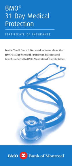 BMO&reg; 31 Day Medical Protection