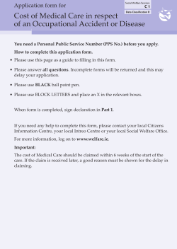 Medical Care form C1
