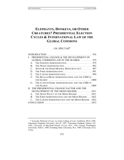 elephants, donkeys, or other creatures? presidential election cycles