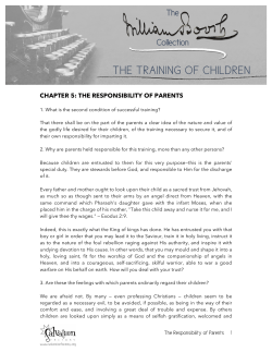 The Responsibility of Parents