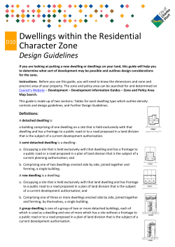 D10. Dwellings within the Residential Character Zone