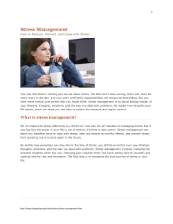 Coping With Stress