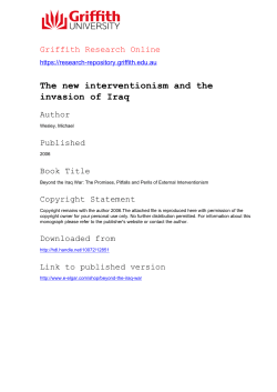 The New Interventionism and the Invasion of Iraq