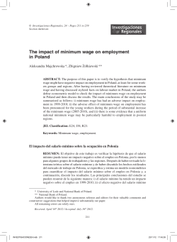 The impact of minimum wage on employment in Poland