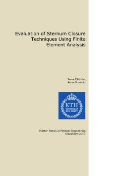 Evaluation of Sternum Closure Techniques Using