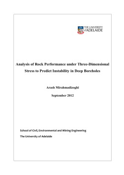 Analysis of rock performance under three