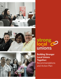 Building Stronger Local Unions Together: Recommendations and