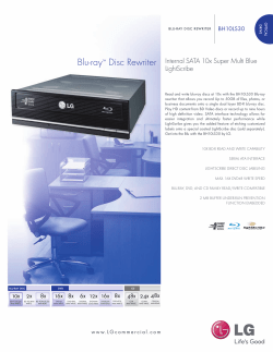 Blu-ray&trade; Disc Rewriter