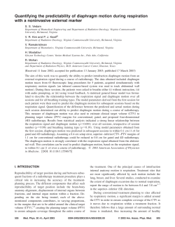 Quantifying the predictability of diaphragm motion during respiration