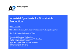 Industrial Symbiosis for Sustainable Production