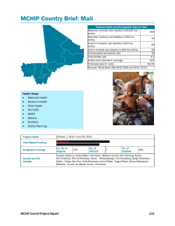 MCHIP Country Brief: Mali