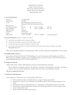 This course will place emphasis on the landscape of FSU and the