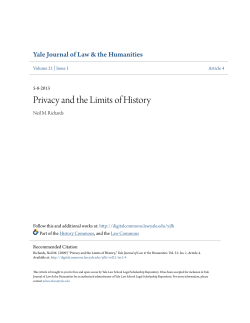 Privacy and the Limits of History