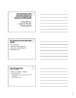 Fair Housing Laws and their Impact on Seniors in Minnesota Aisha