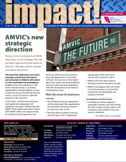 Impact Newsletter Volume 1 2011