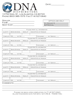 DNA RA FORM