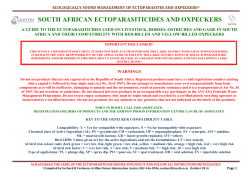 south african ectoparasiticides and oxpeckers