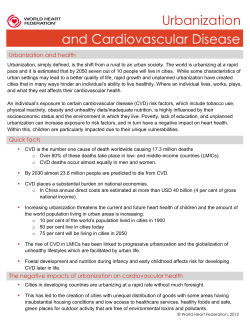 Urbanization And CVD - World Heart Federation