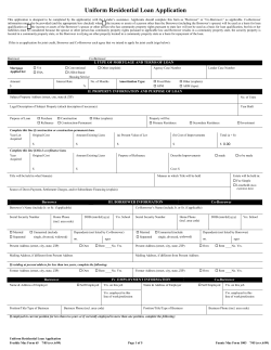 Mortgage Loan Application