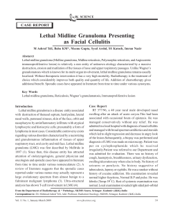 Lethal Midline Granuloma Presenting as Facial Cellulitis