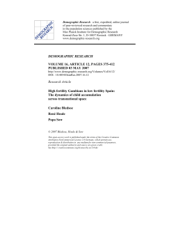 High fertility Gambians in low fertility Spain