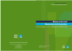Manual on Sea Level Measurement and Interpretation