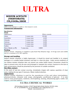 sodium acetate - ultra chemical works