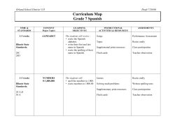 Gr 7 SPANISH Curriculum Map