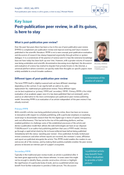 Post-publication peer review, in all its guises, is