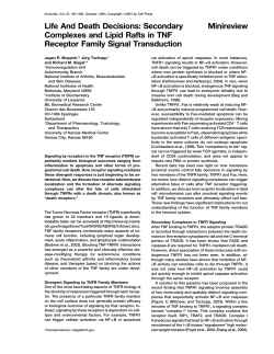 Minireview Life And Death Decisions: Secondary Complexes